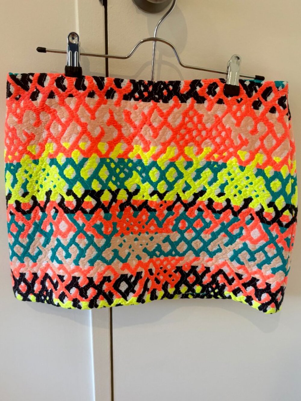 Milly Multicolor Neon Mini Skirt Size 6